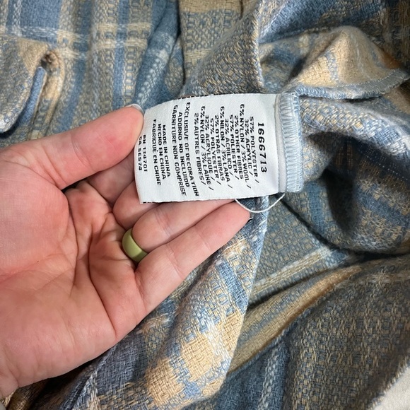 Boston Traders Plaid Button Down Shirt - Blue and Tan - Picture 8 of 8